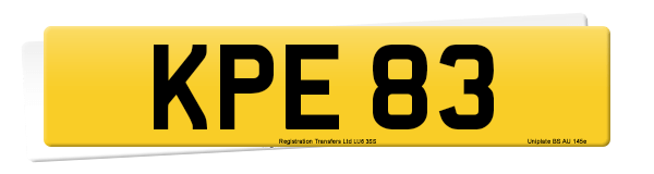 Registration number KPE 83